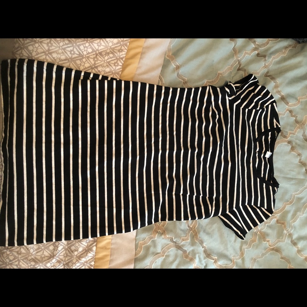 Black and White Striped Old Navy Dress